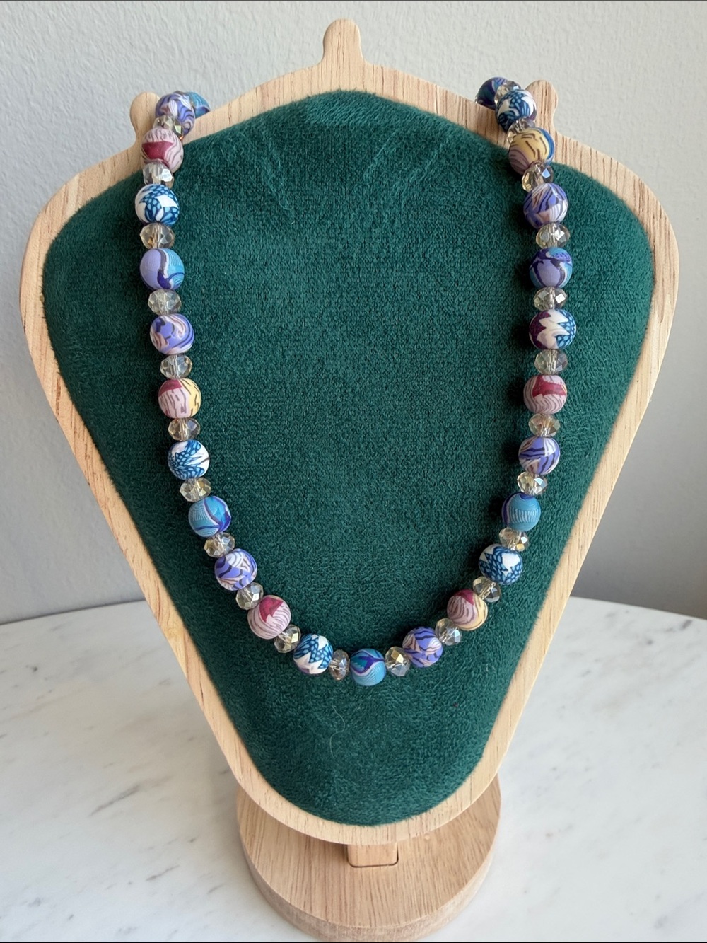 Handcrafted Viva Beads Purple & Blue Beaded Necklace - Whimsical, Colorful